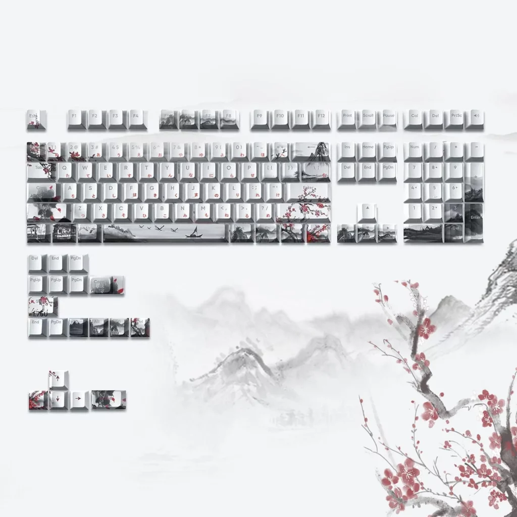 mountain-plum-blossom-oem-keycap-set-frontlettering