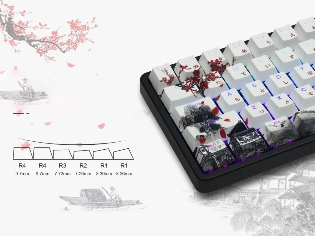mountain-plum-blossom-oem-keycap-set-size