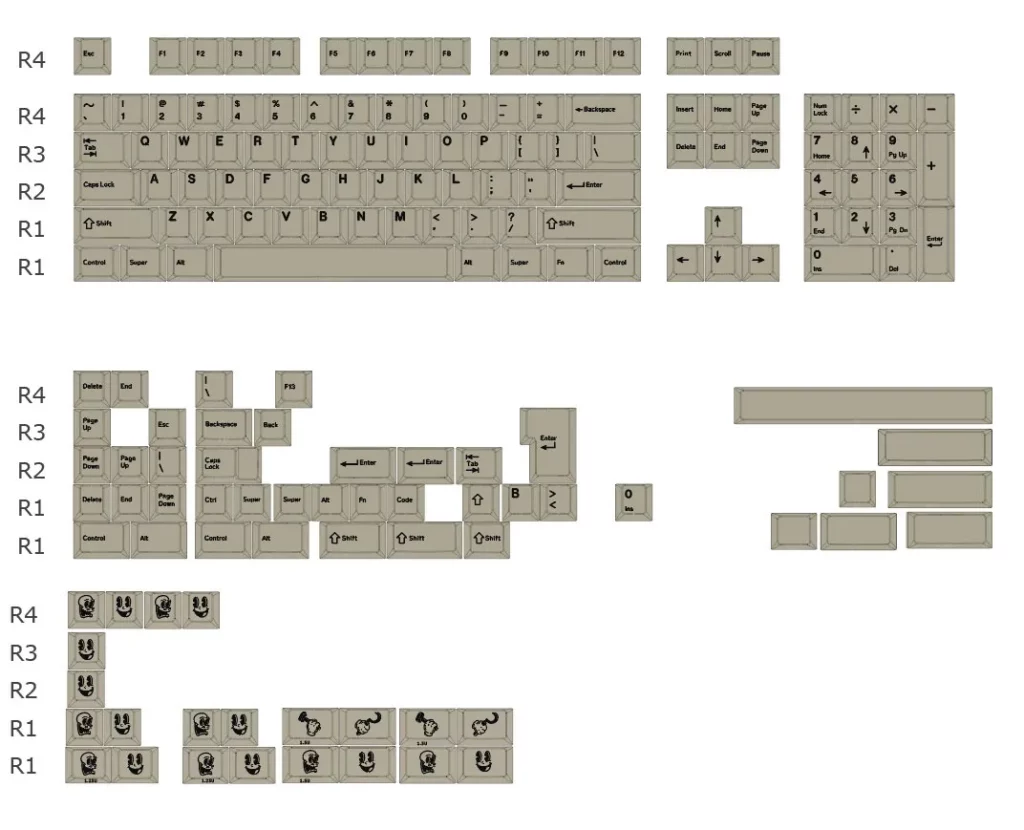 rubber-hose-style-oem-minimal-keycapset-rubber