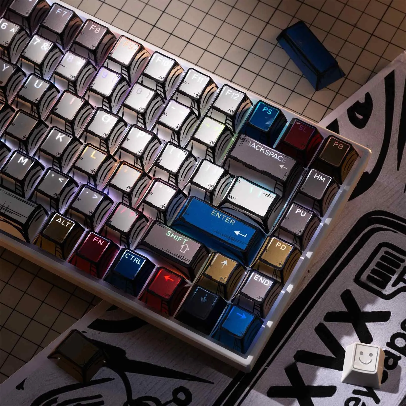 light-prism-graffiti-oem-keycap-set-side2