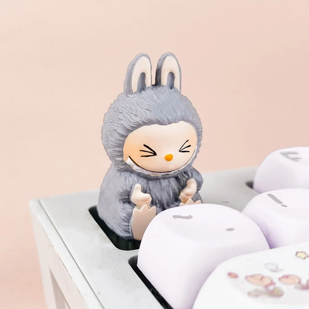 sitting-labubu-keycaps-grey