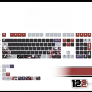 black-sakikotogawa-oem-keycapset-mechanical-keyboard-front