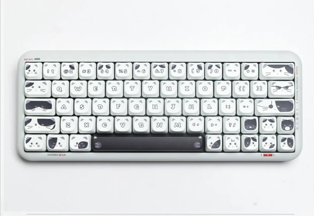 black-white-cat-mao-keycap-set-cover
