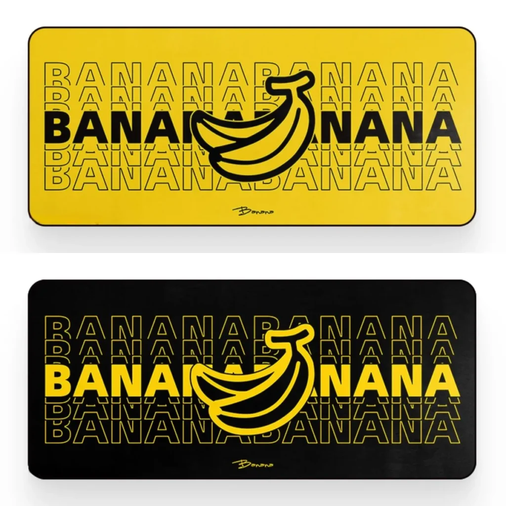 black-yellow-banana-themed-desk-mats-cover