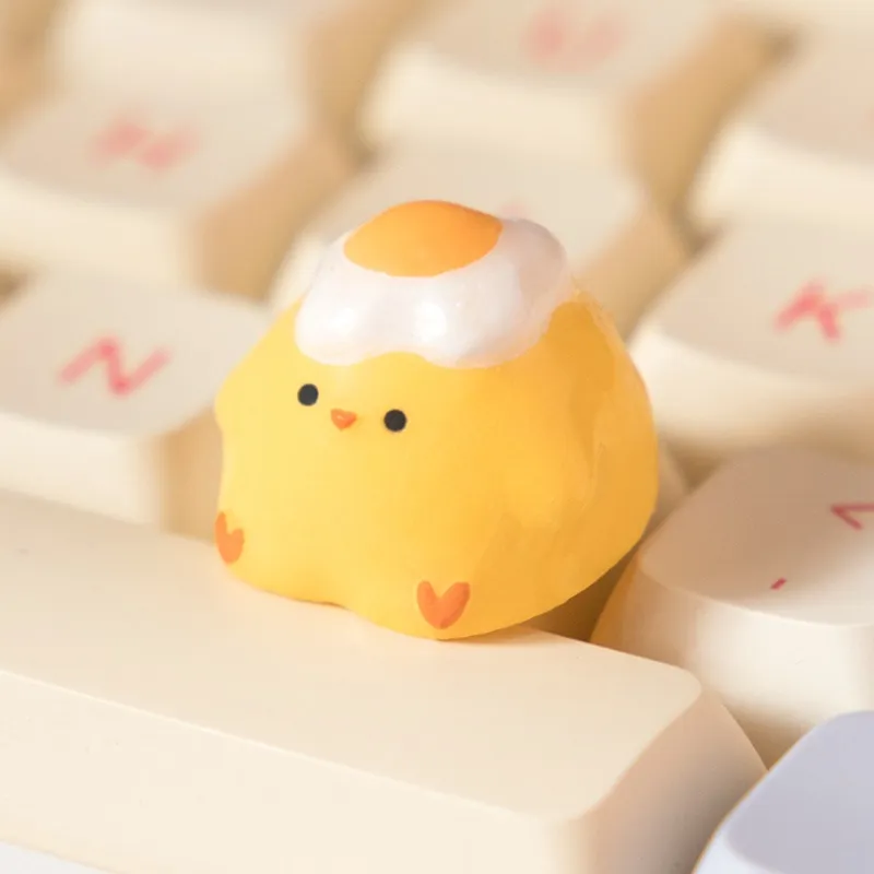 fried-egg-chick-series-keycaps-side