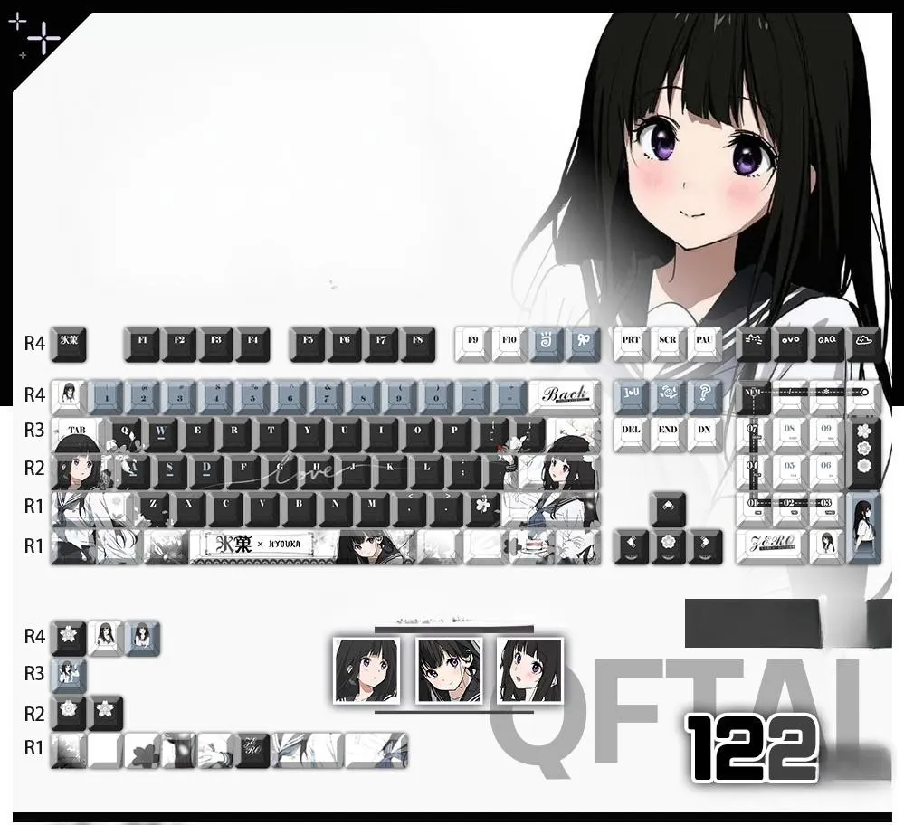 hyouka-eruchitanda-oem-keycapset-mechanical-keyboard-cover