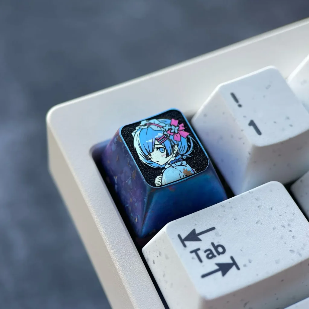 re-zero-rem-ice-crystal-keycap-side