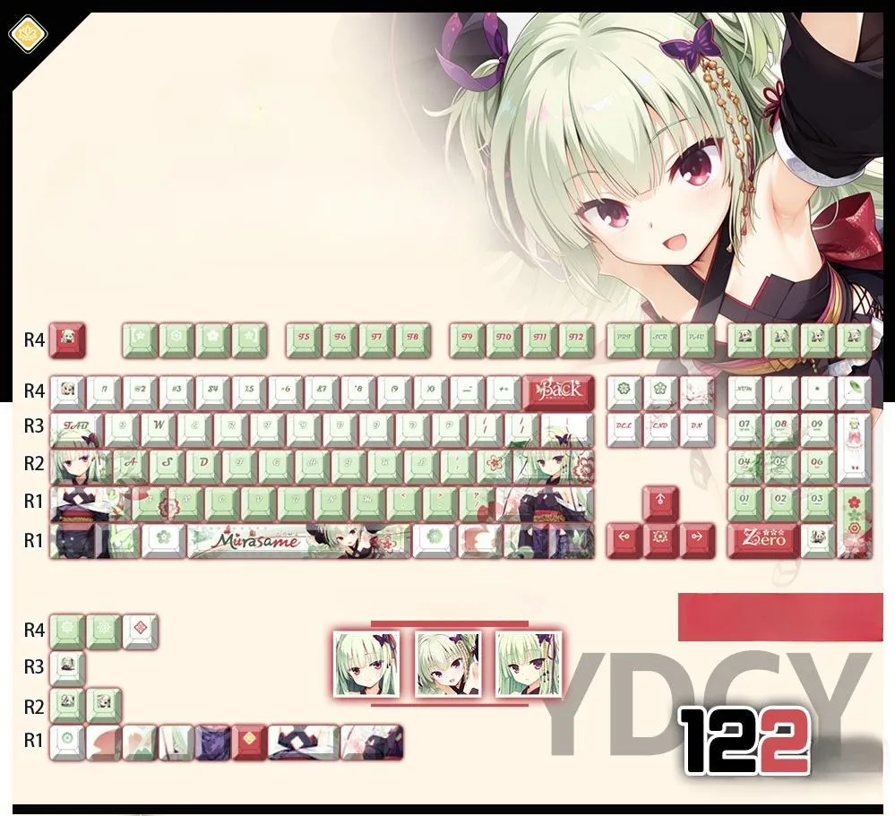 senrenbanka-murasame-oem-keycapset-mechanical-keyboard-cover