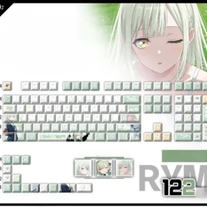 white-mutsumiwakaba-oem-keycapset-mechanical-keyboard-cover