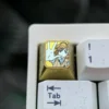 acertain-scientificrailgun-stylish-mikoto-misaka-keycaps-gold