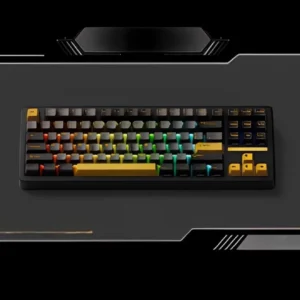 black-gold-tac87-trimode-mechanical-keyboard-front