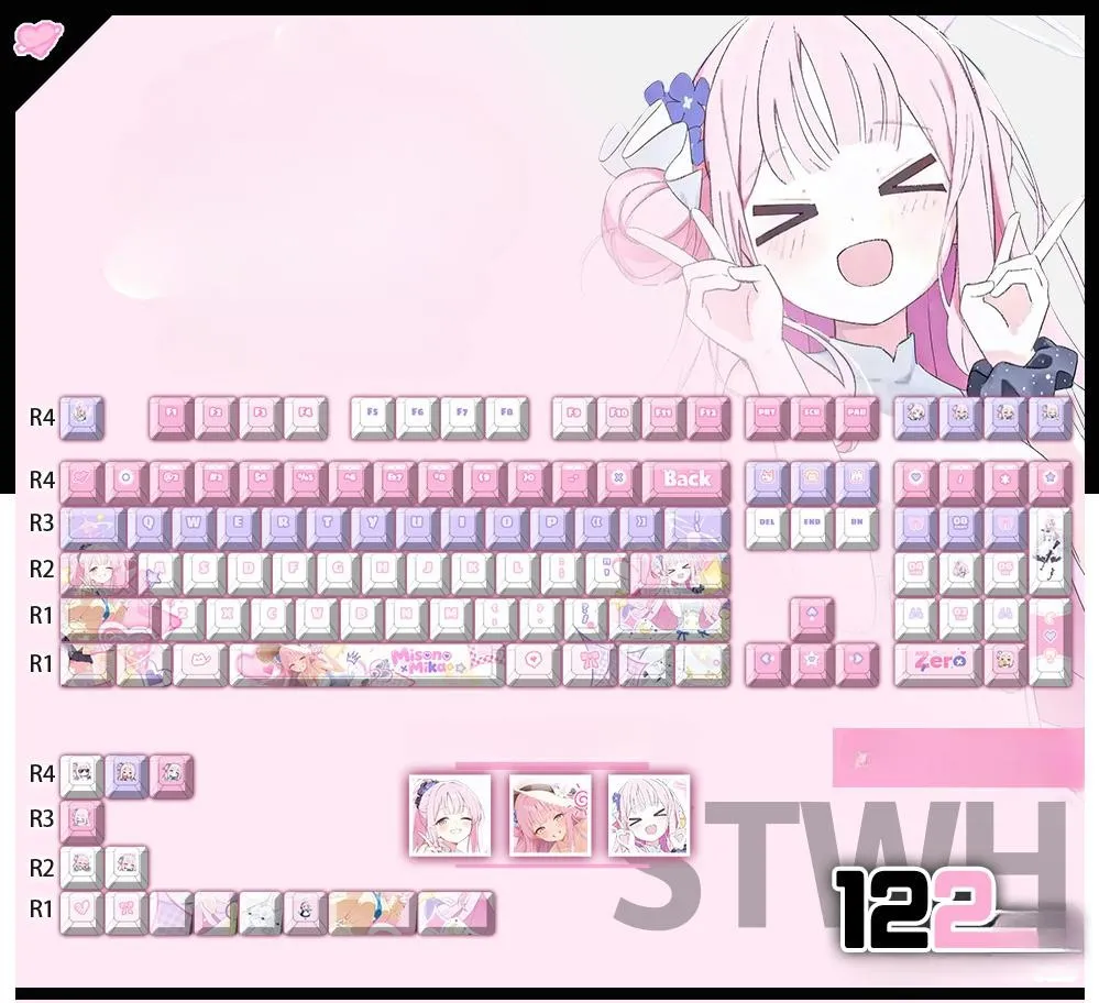 bluearchive-misonomika-oem-keycapset-mechanical-keyboard-cover