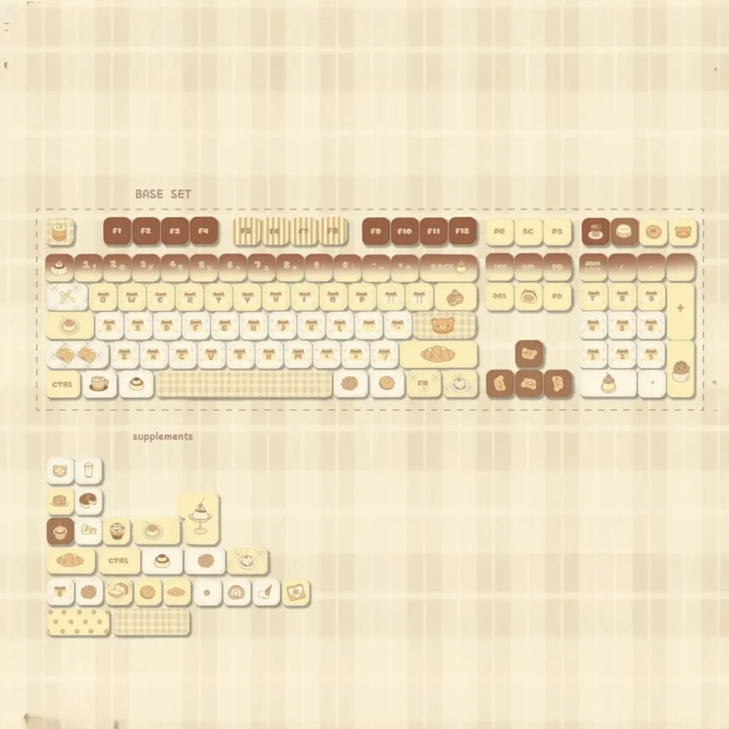 caramel-pudding-series-keycap-set-upfront2