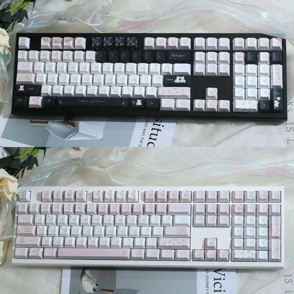 little-bear-floral-cherry-keycap-set-cover