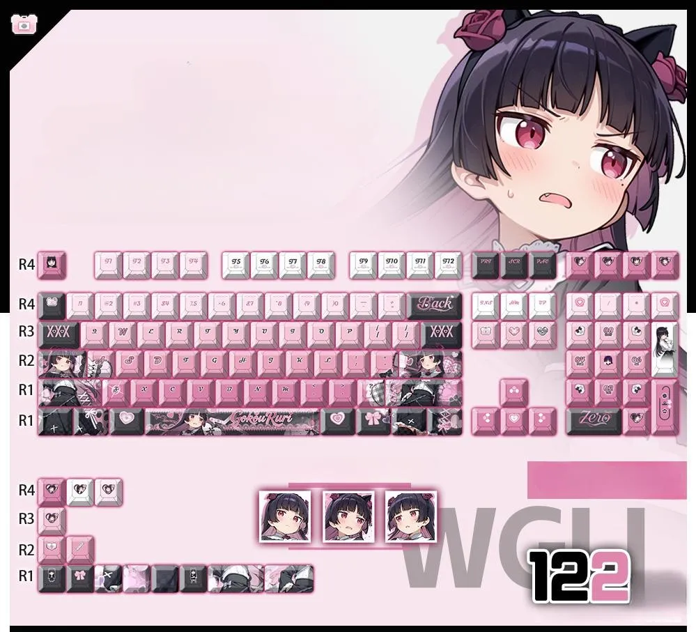 oreimo-rurigoko-oem-keycapset-mechanical-keyboard-cover