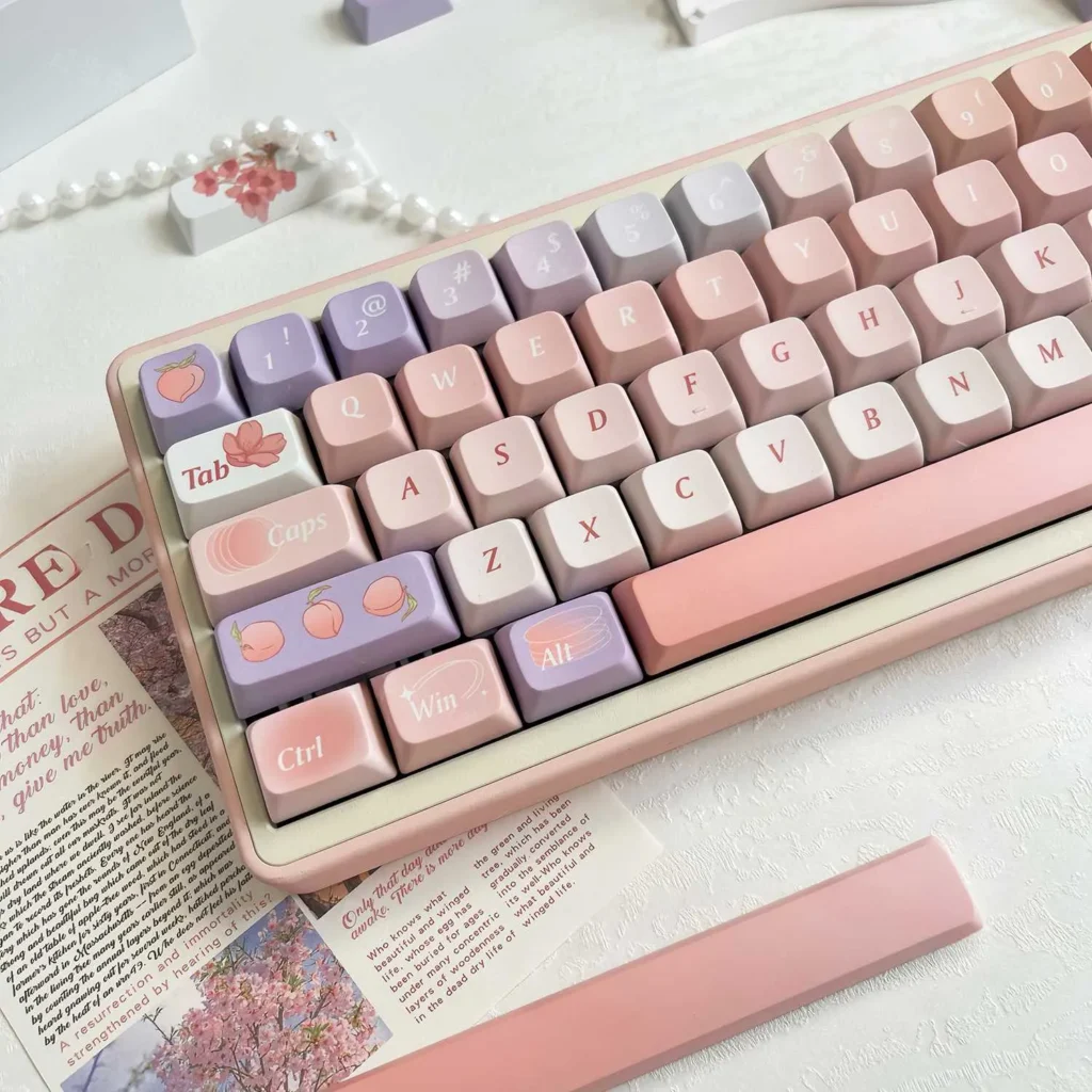 pink-peach-xda-keycap-set-side