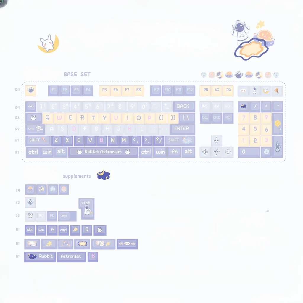 rabbit-astronaut-series-keycap-set-upfront2