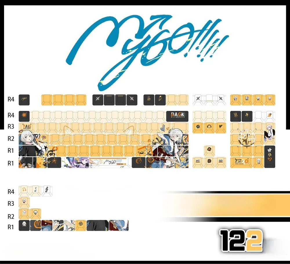 rana-kaname-cherry-keycapset-mechanical-keyboard-front