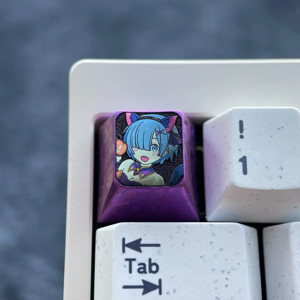 re-zero-rem-halloween-themed-keycap-cover