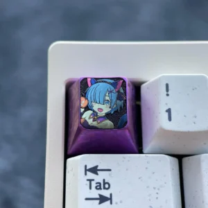 re-zero-rem-halloween-themed-keycap-cover