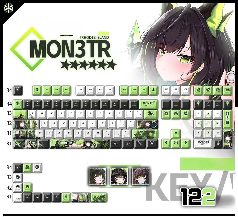 arknights-mon3tr-cherry-keycapset-mechanical-keyboard-cover
