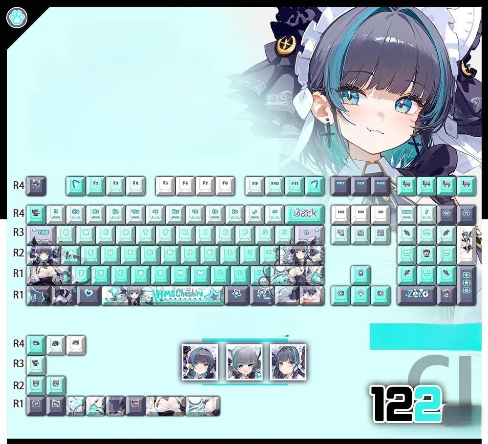 azurlane-cheshire-cherry-keycapset-mechanical-keyboard-cover