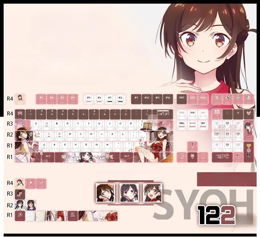 chizuru-mizuhara-cherry-keycapset-mechanical-keyboard-cover