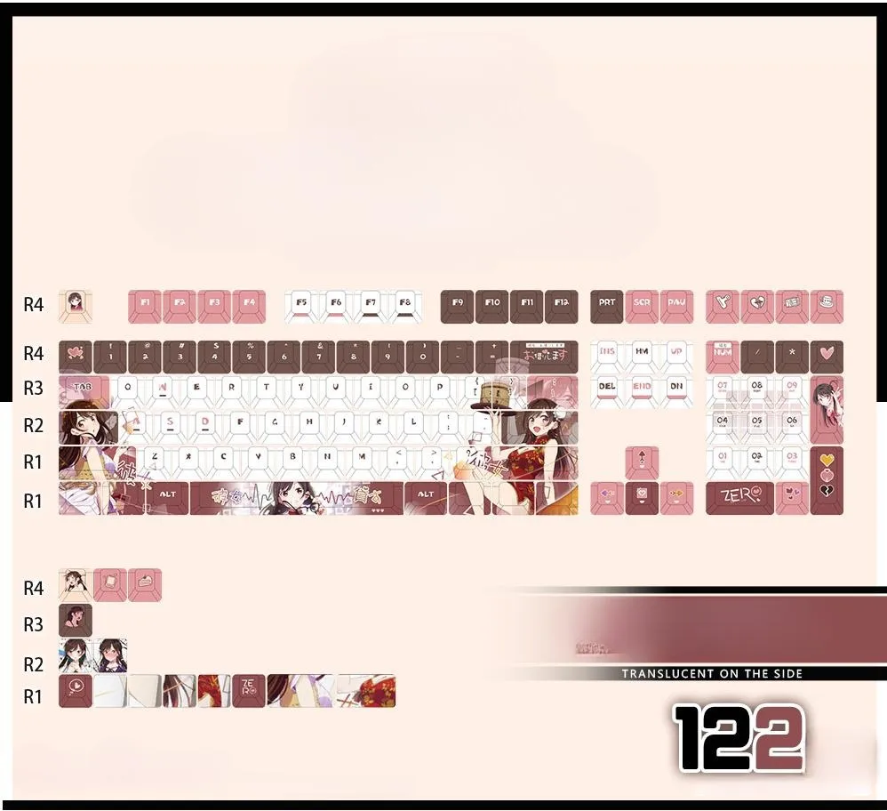 chizuru-mizuhara-cherry-keycapset-mechanical-keyboard-side