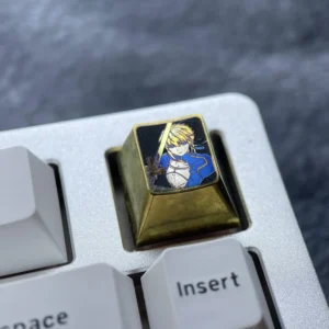 fate-staynight-holding-sword-saber-keycaps-orange