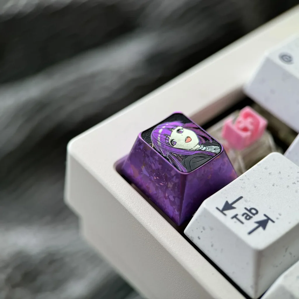 fern-purple-ice-crystal-keycap-side