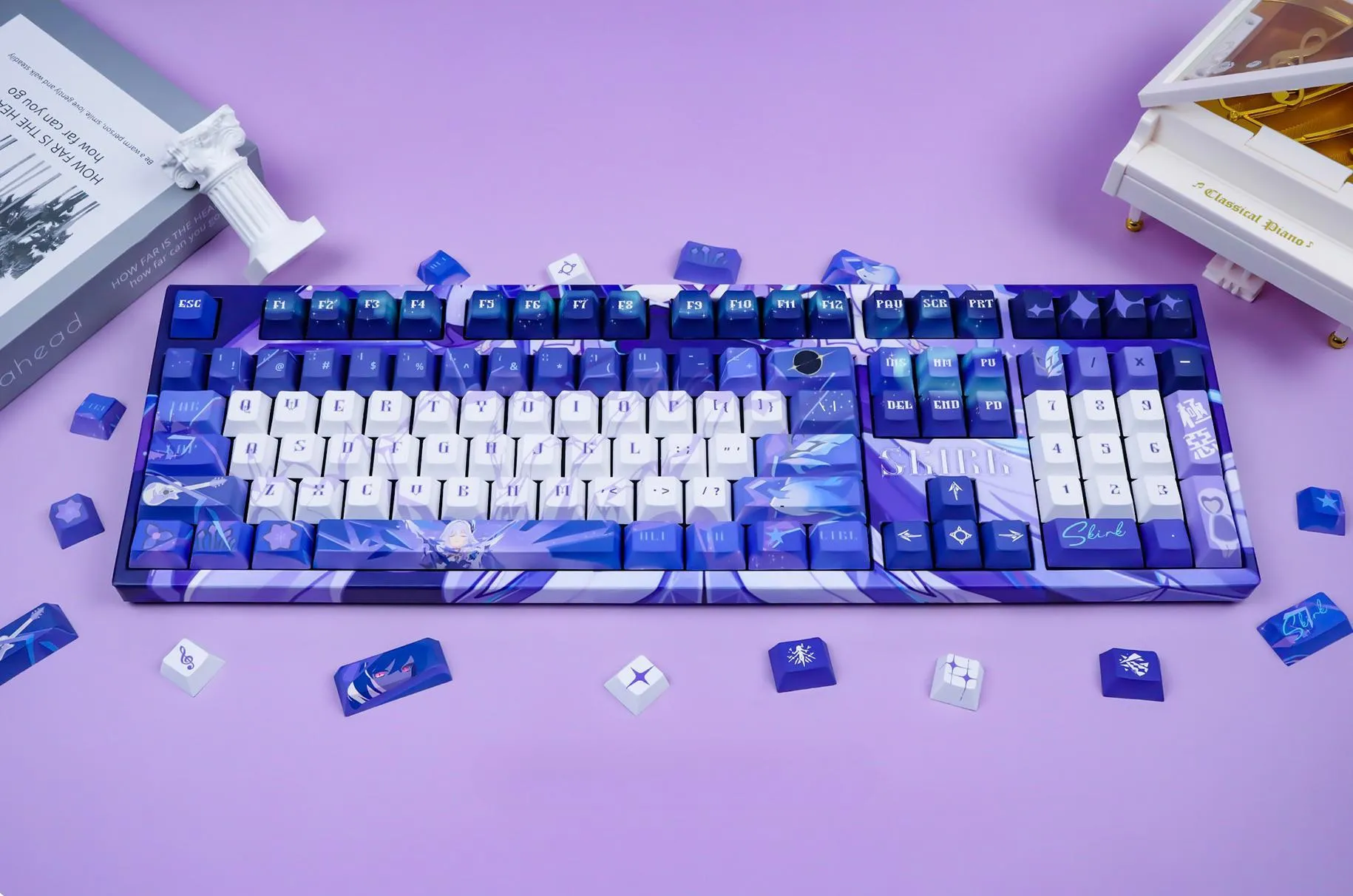 genshin-impact-skirk-keycapset-mechanical-keyboard-front