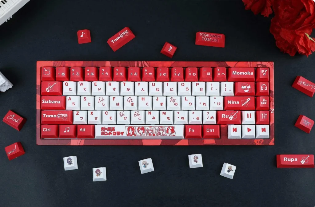girlsbandcry-character-keycap-set-mechanical-keyboard-cover