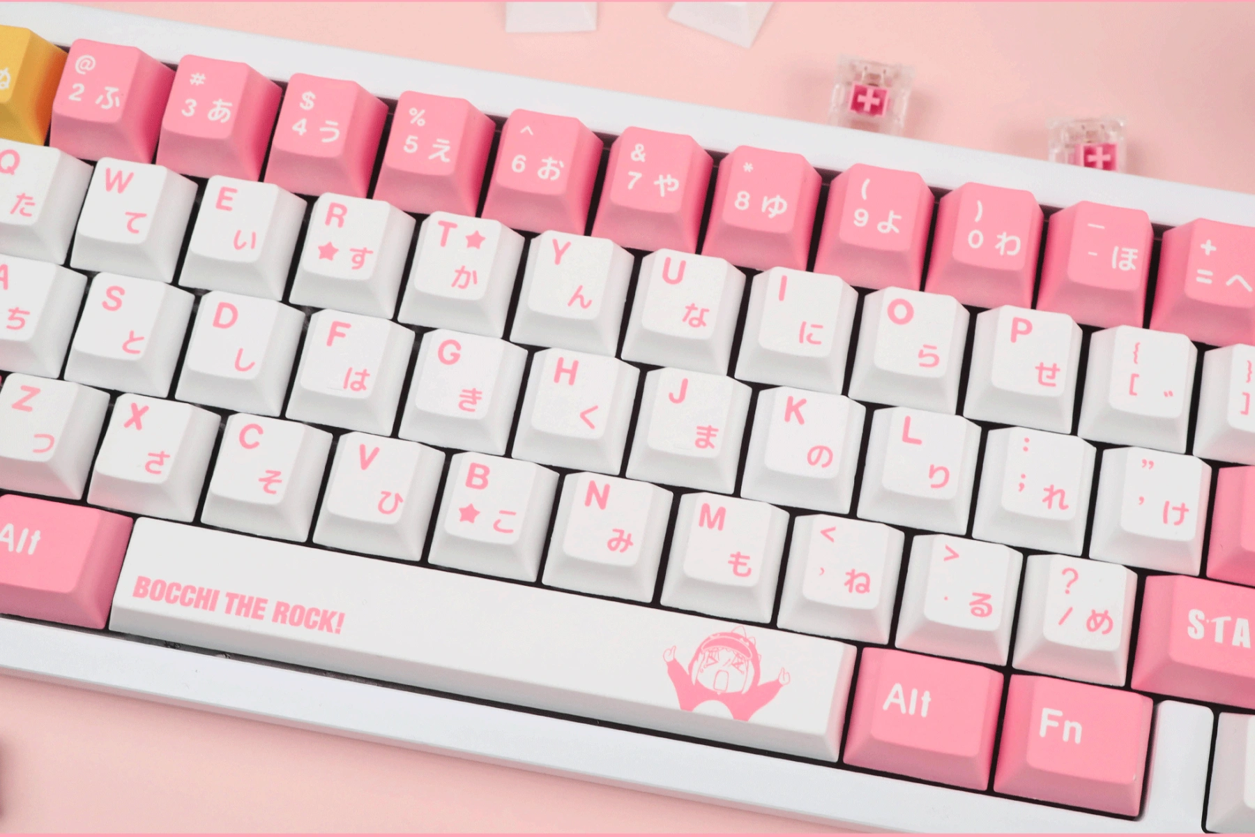 hitorigotoh-cherry-keycap-set-mechanical-keyboard-front