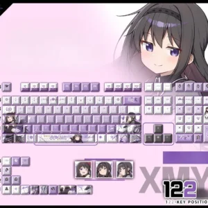 homura-akemi-cherry-keycapset-mechanical-keyboard-cover