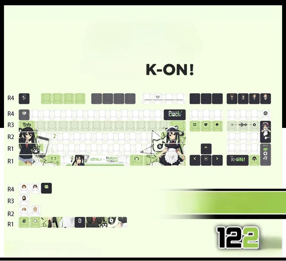 kon-azusanakano-cherry-keycapset-mechanical-keyboard-front