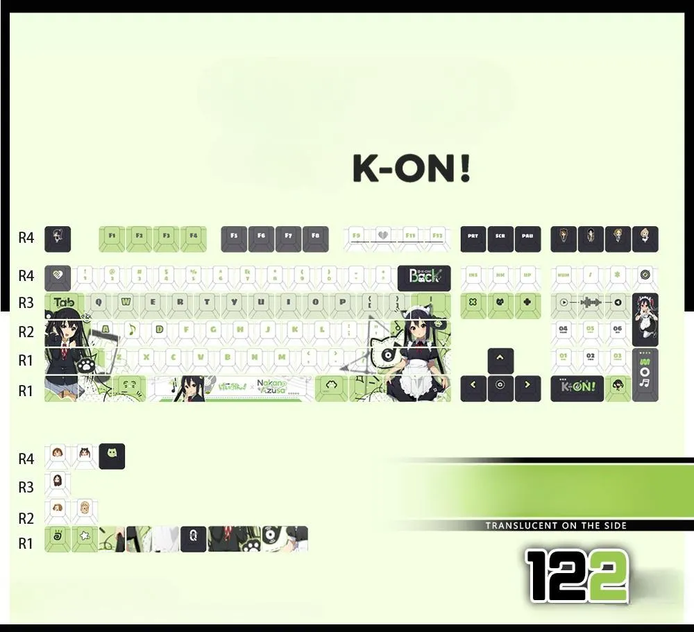 kon-azusanakano-cherry-keycapset-mechanical-keyboard-side