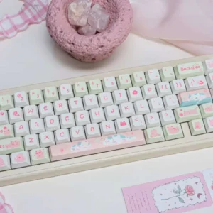 little-flower-cat-cherry-keycap-set-cover