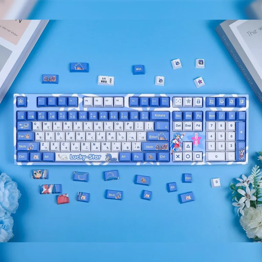 luckystar-konataizumi-keycap-set-mechanical-keyboard-cover