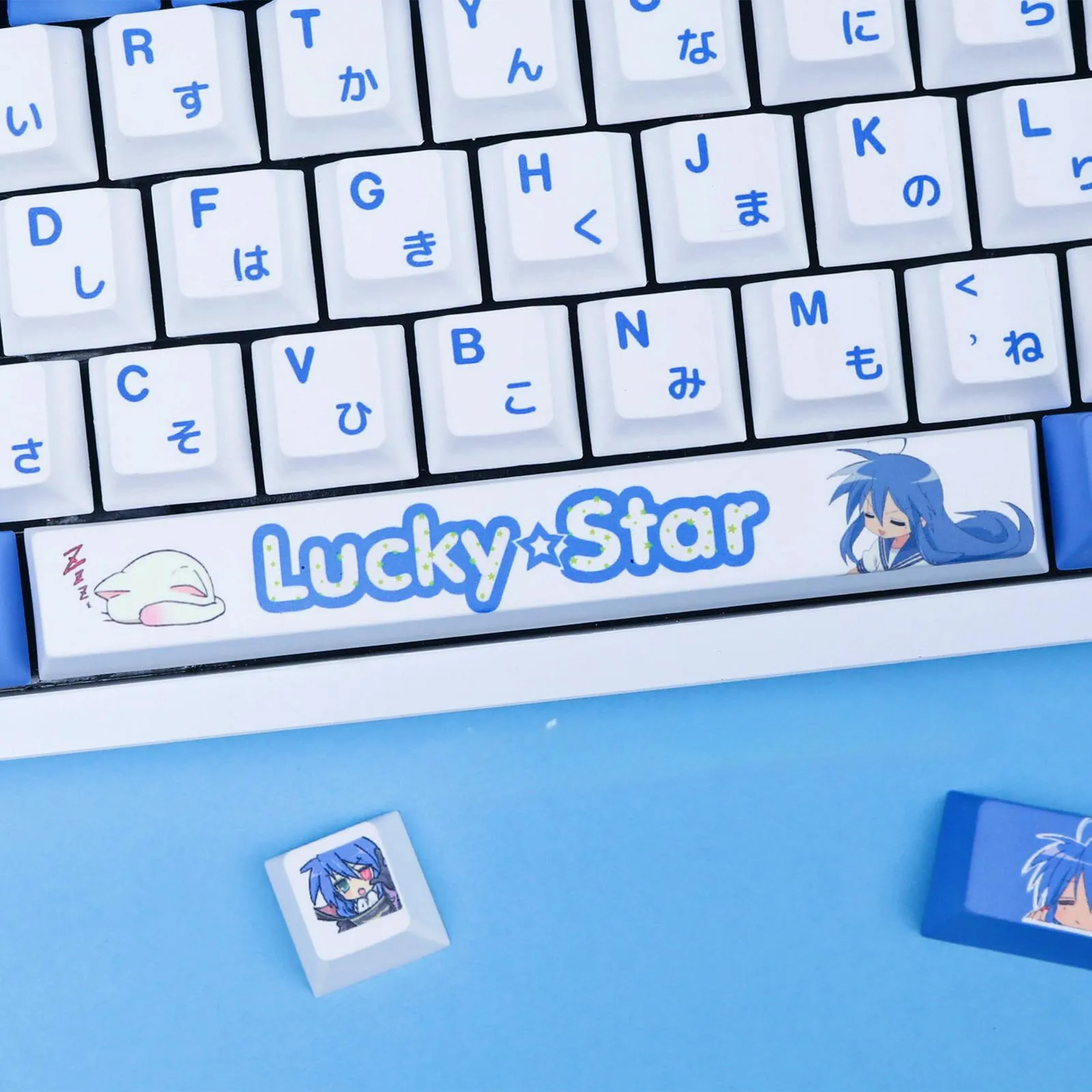 luckystar-konataizumi-keycap-set-mechanical-keyboard-front