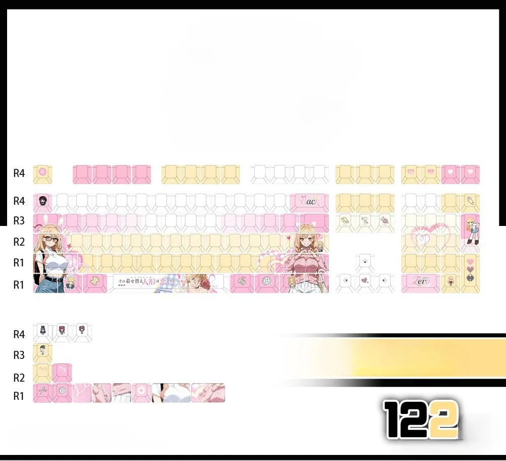 marin-kitagawa-cherry-keycapset-mechanical-keyboard-front