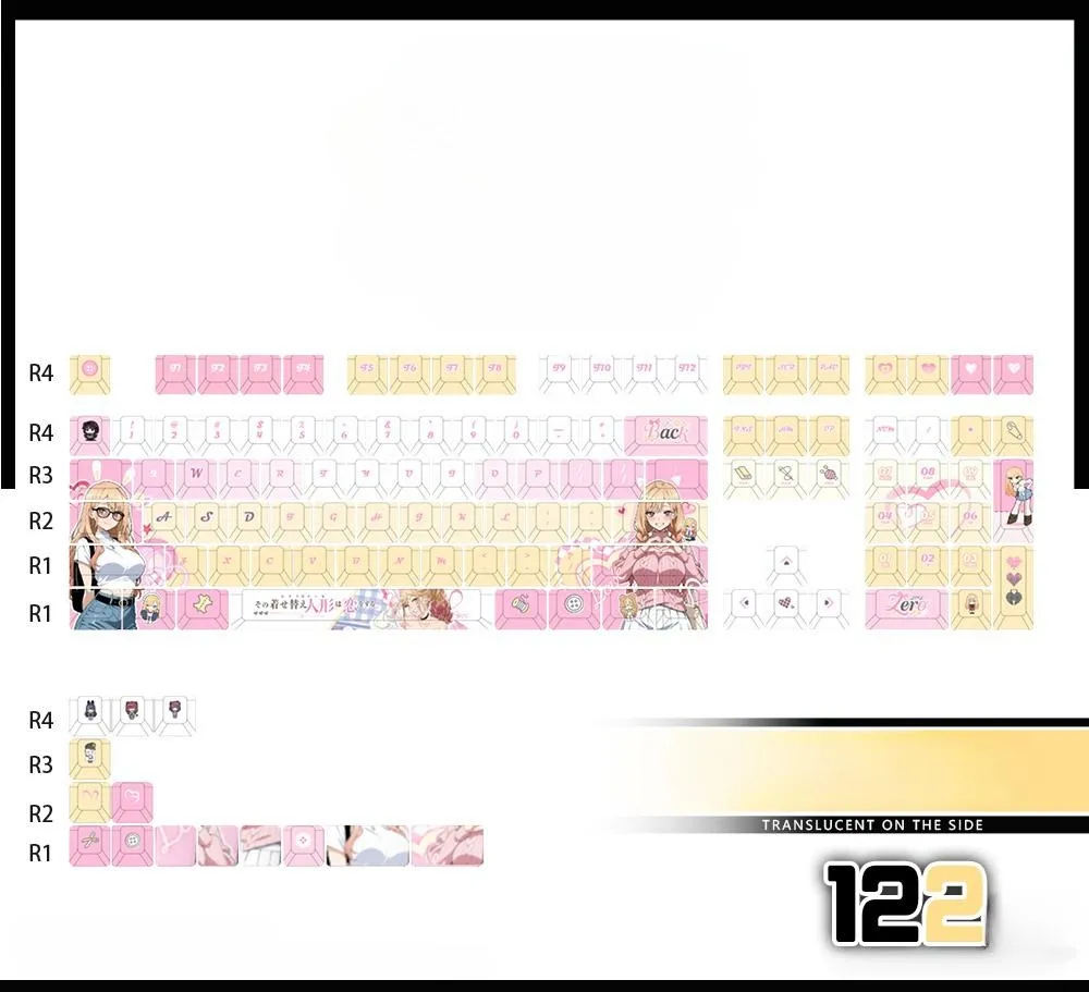 marin-kitagawa-cherry-keycapset-mechanical-keyboard-side