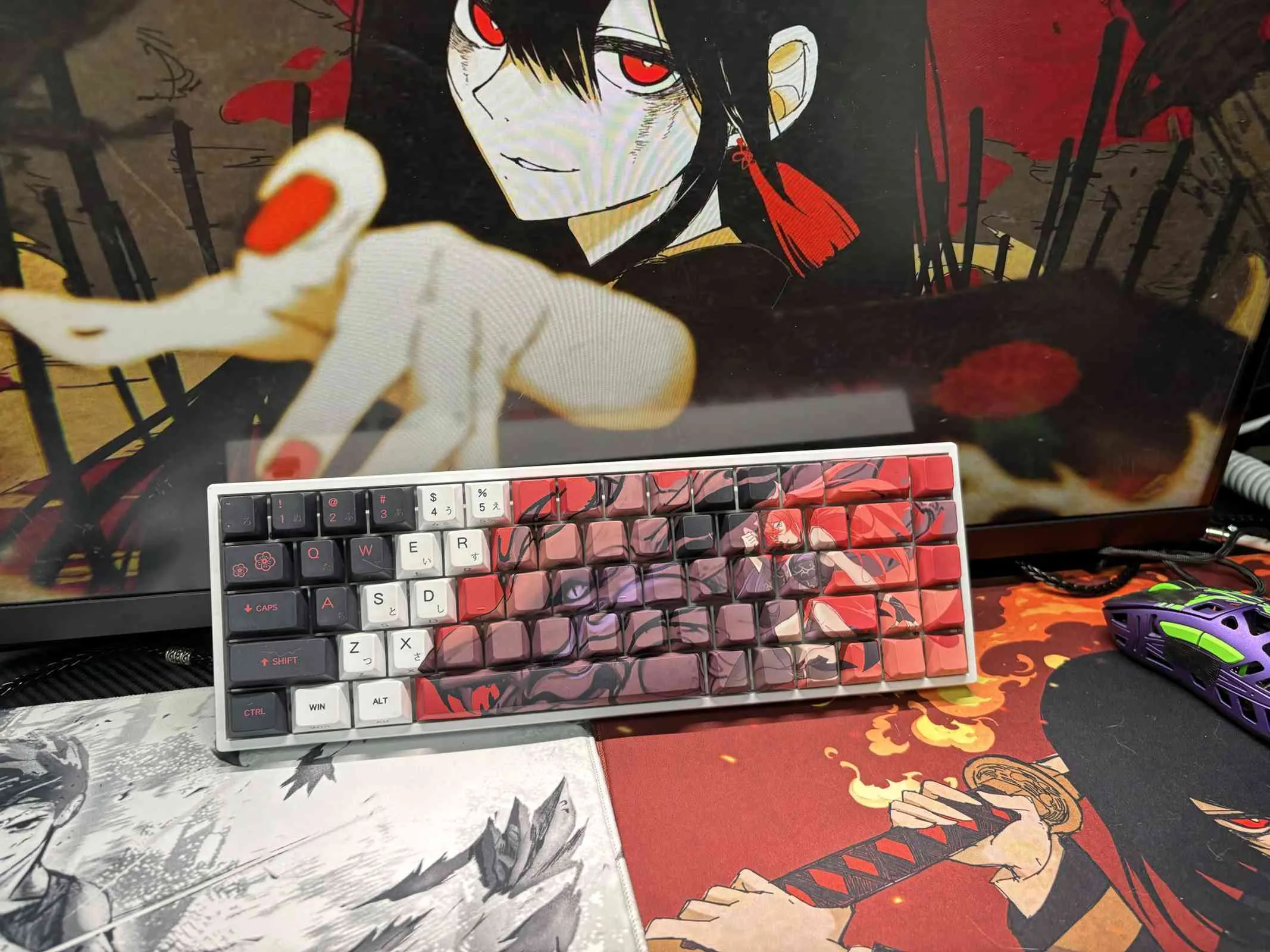 nine-tailed-fox-cherry-keycap-set-front