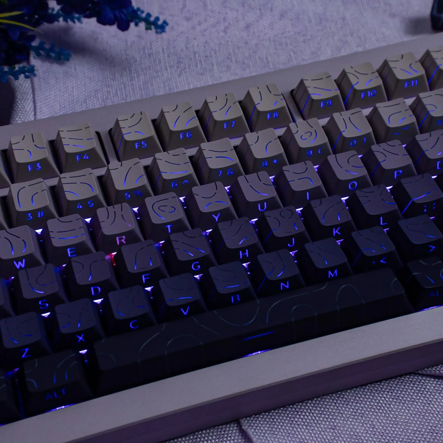 purple-contour-line-cherry-keycap-set-front