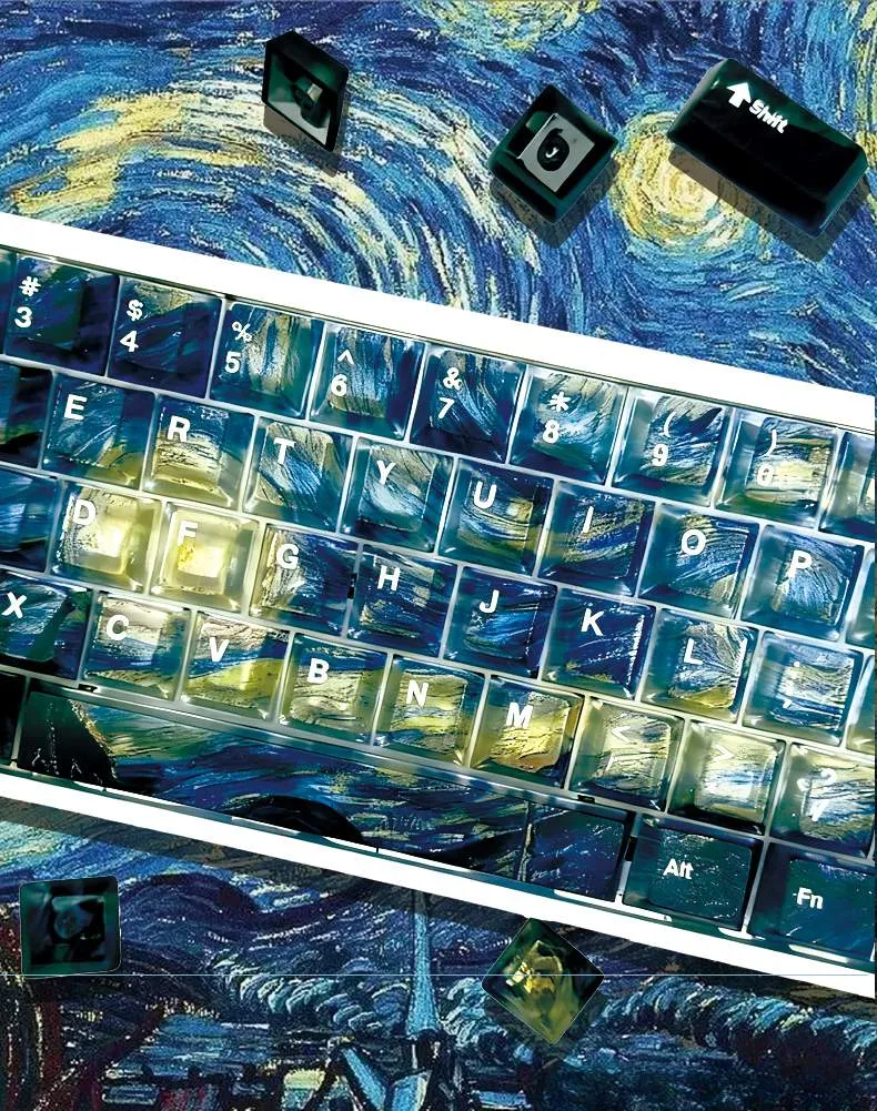 starry-night-themed-cherry-keycap-set-upfront