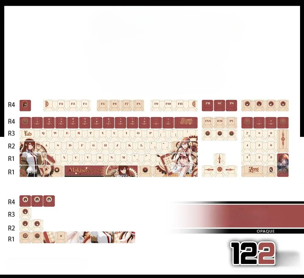 steinsgate-kurisumakise-cherry-keycapset-mechanical-keyboard-opaque