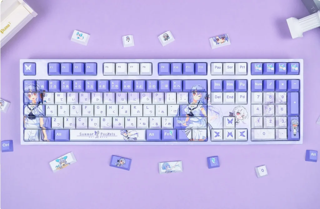 summer-pockets-aosorakado-keycapset-mechanical-keyboard-cover