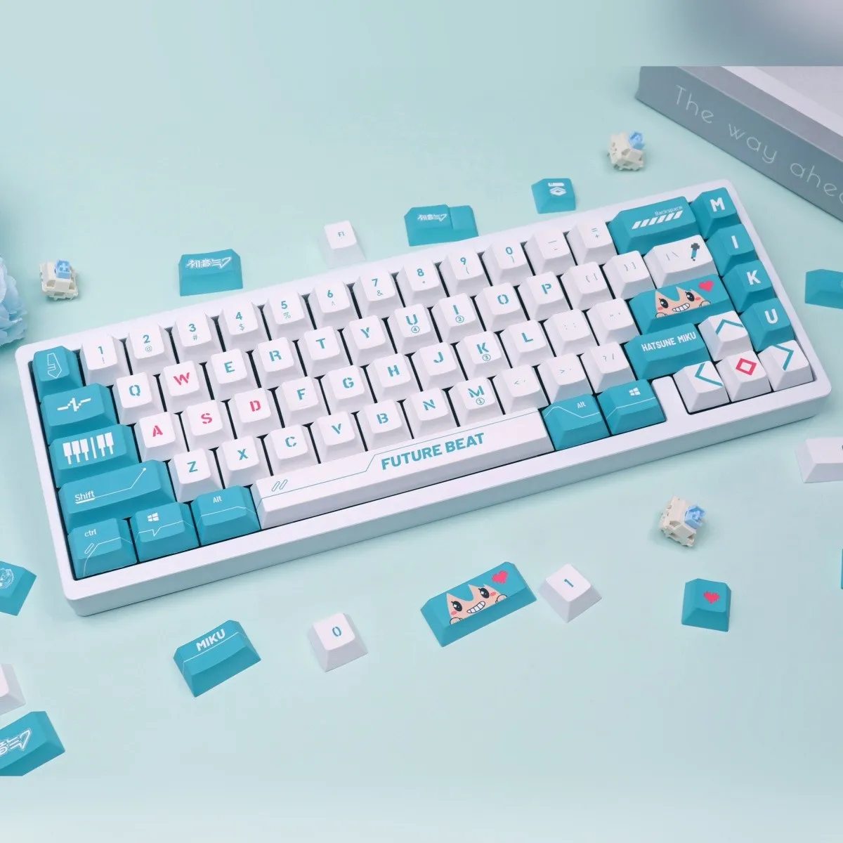 vocaloid-hatsunemiku-cherry-keycapset-mechanical-keyboard-upfront