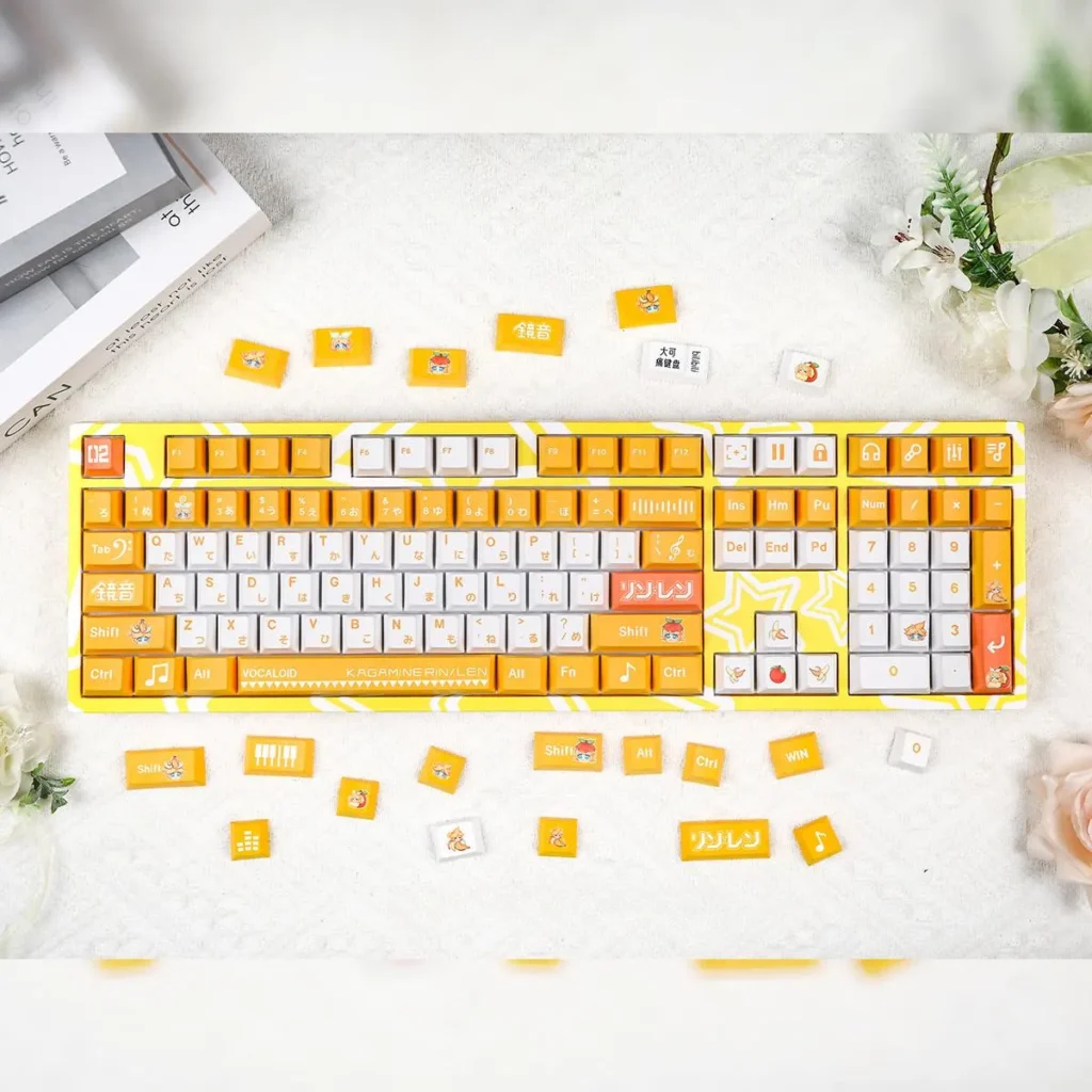 vocaloid-kagamine-rinlen-keycapset-mechanical-keyboard-cover