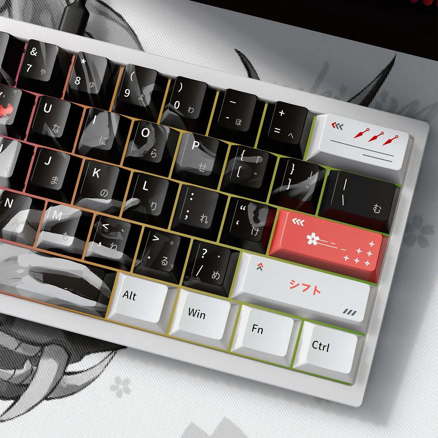 yuki-aim-mask-cherry-keycap-set-right