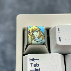A sleek Aiz Wallenstein Keycap in vibrant anodized, showcasing its unique A-style design and premium metallic finish.